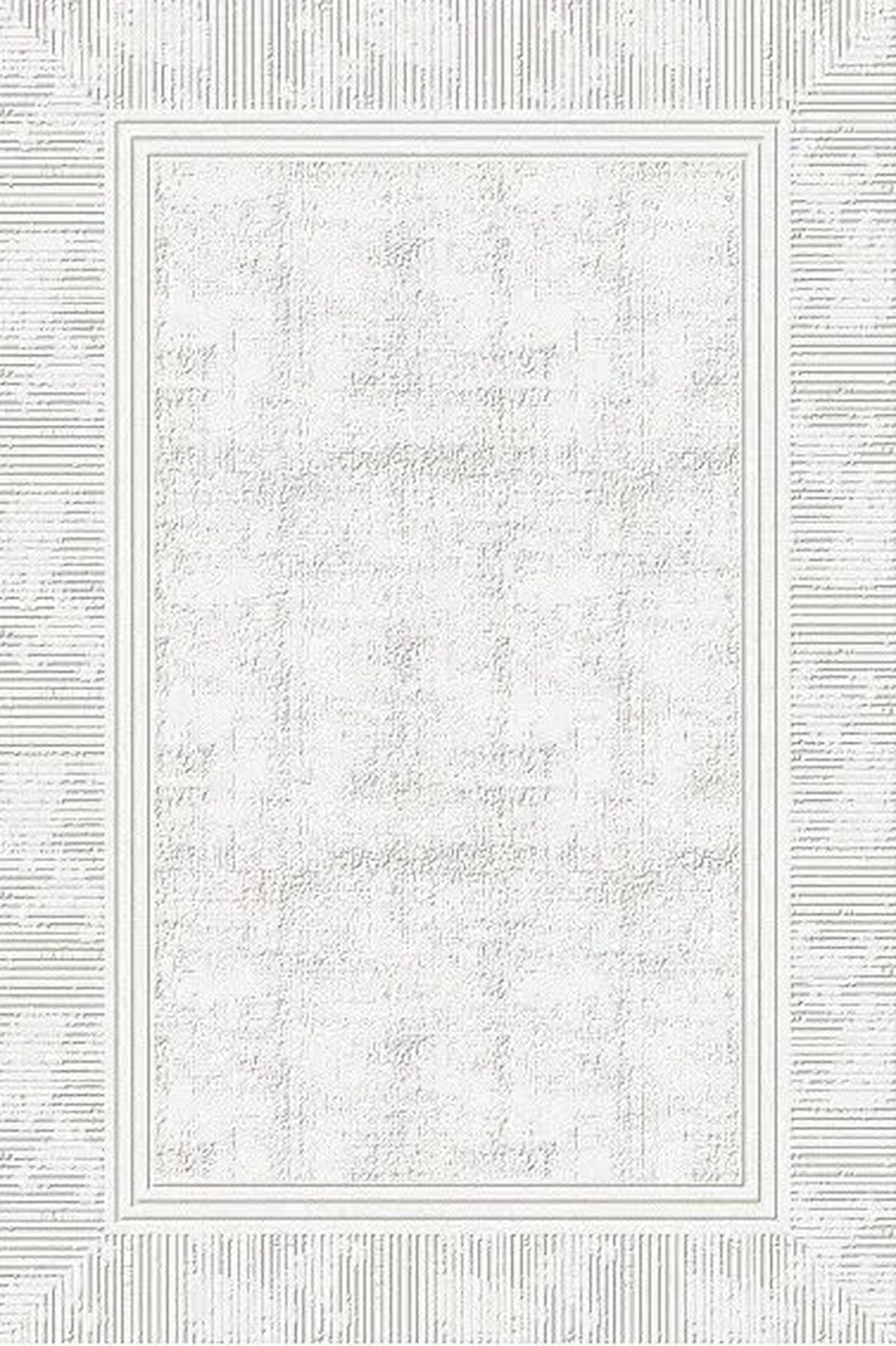 Kreasyon Halı Universal UV005 Krem Yıkanabilir Kalın Pamuk Taban Dikdörtgen Makine Dokuma Salon Halısı 160x230 cm