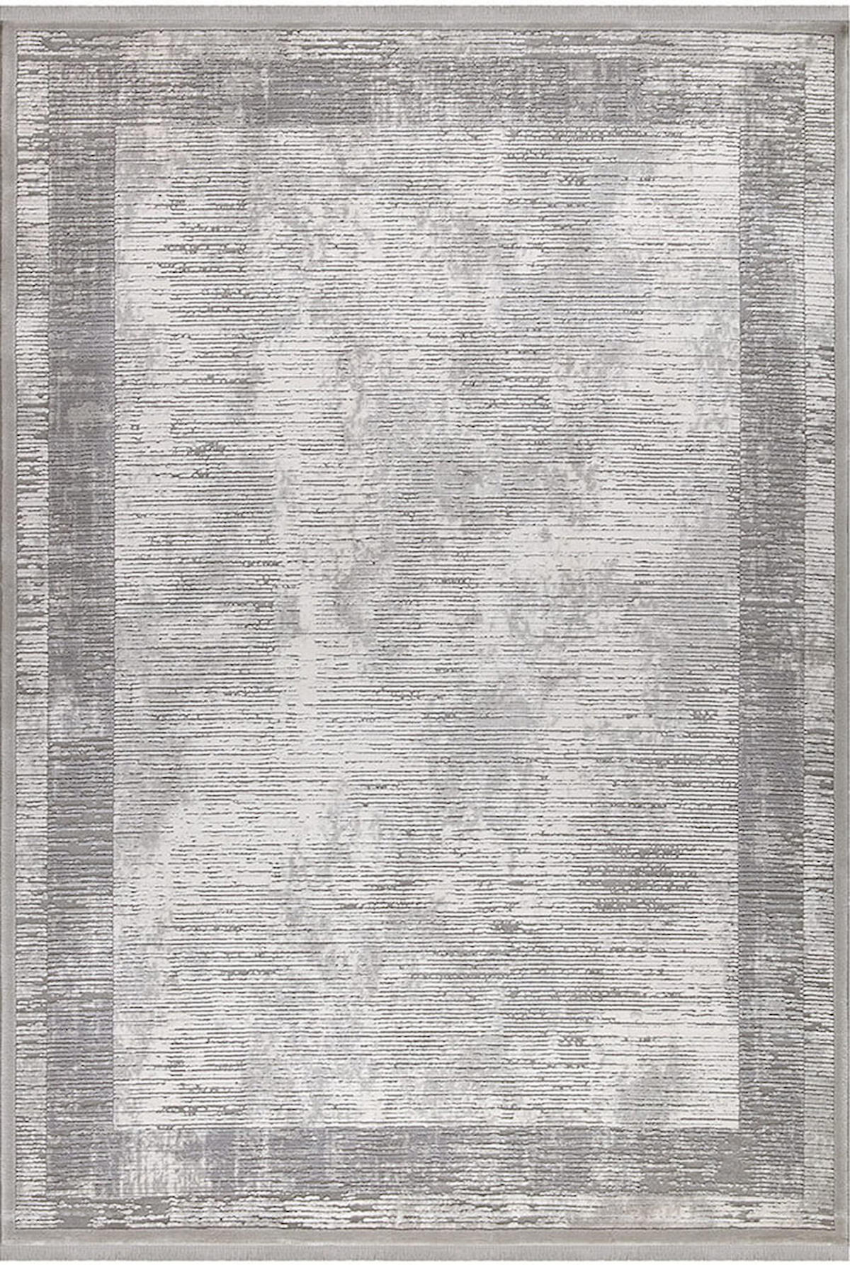 İpek Home Safarin 7636A Gri 10 mm Akrilik Yıkanabilir Orta Kaymaz Pamuk Taban Dikdörtgen Makine Dokuma Antre-Çocuk Odası-Salon-Yatak Odası Halısı 80x200 cm