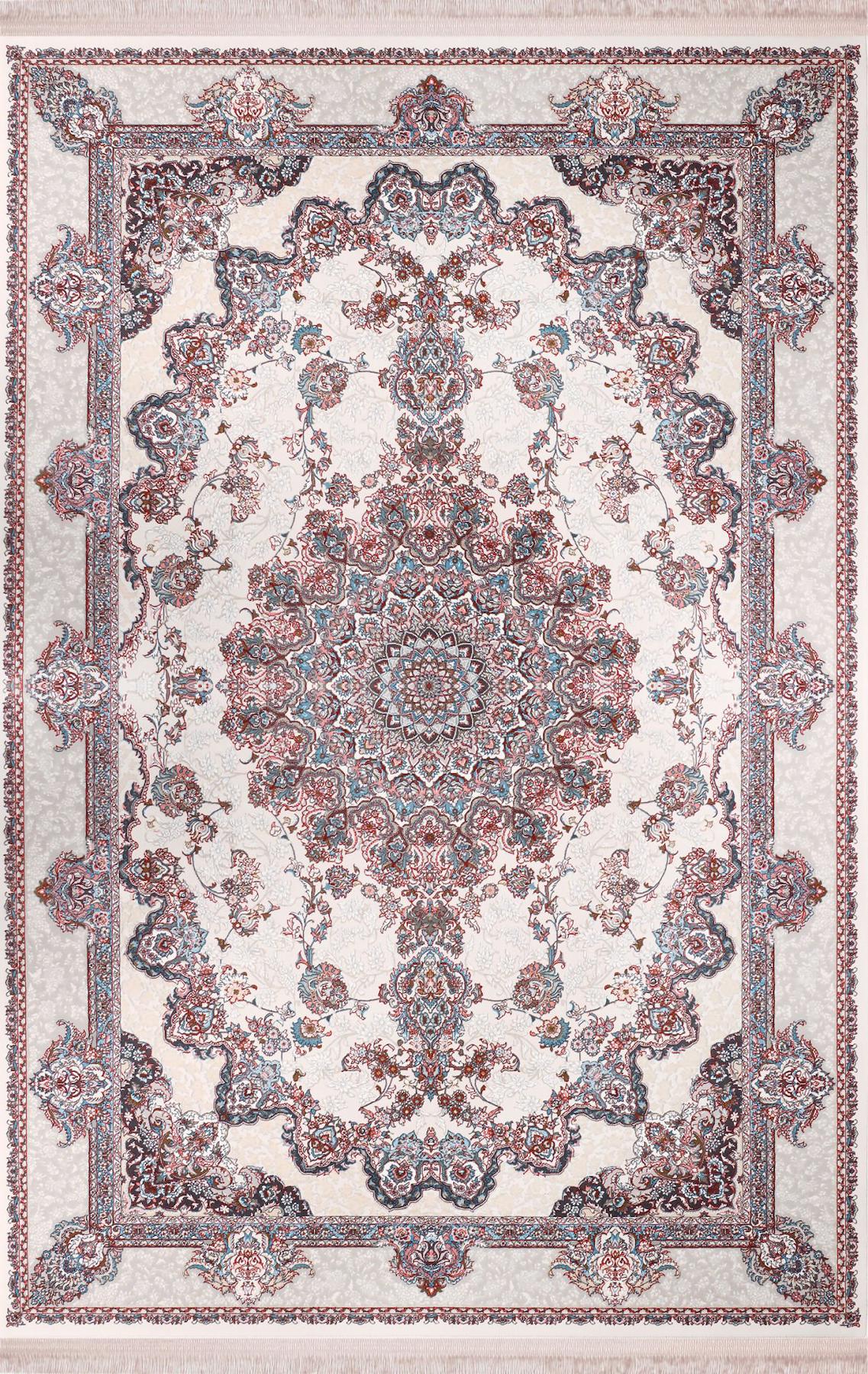 Nexus Louvre 8562A Çok Renkli 5 mm Polyester Yıkanabilir İnce Çiçek Desenli Dikdörtgen Makine Dokuma Salon Halısı 200x290 cm