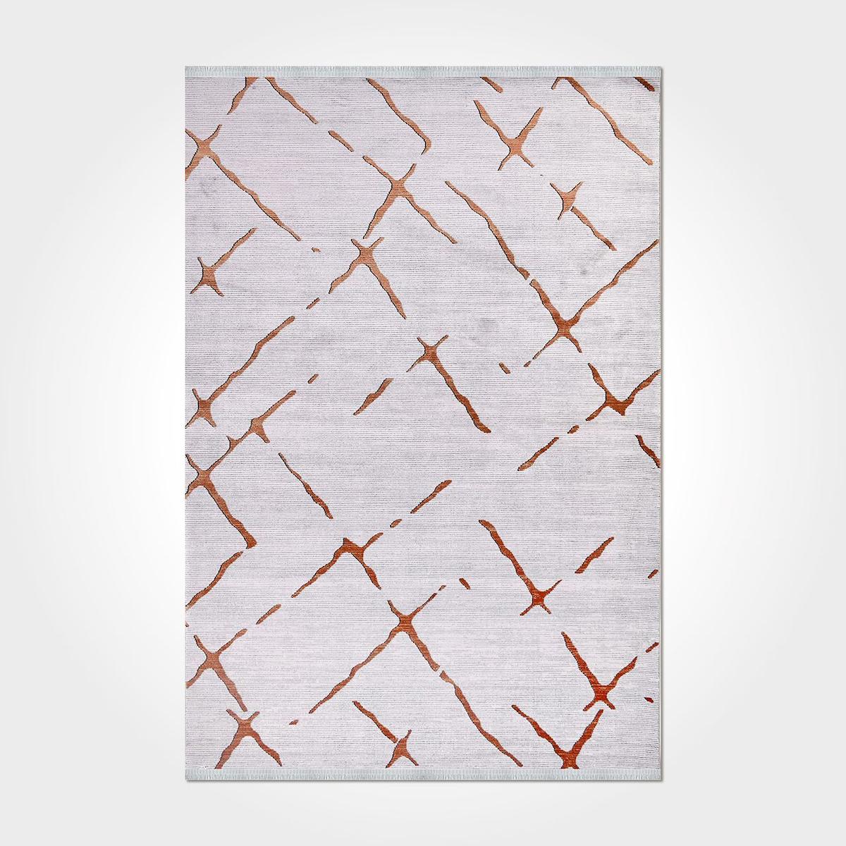 Crea Halı Stone 17171 Krem 8 mm Akrilik Toz Tutmaz Yıkanabilir Orta Pamuk Taban Dikdörtgen Makine Dokuma Salon Halısı 120x180 cm