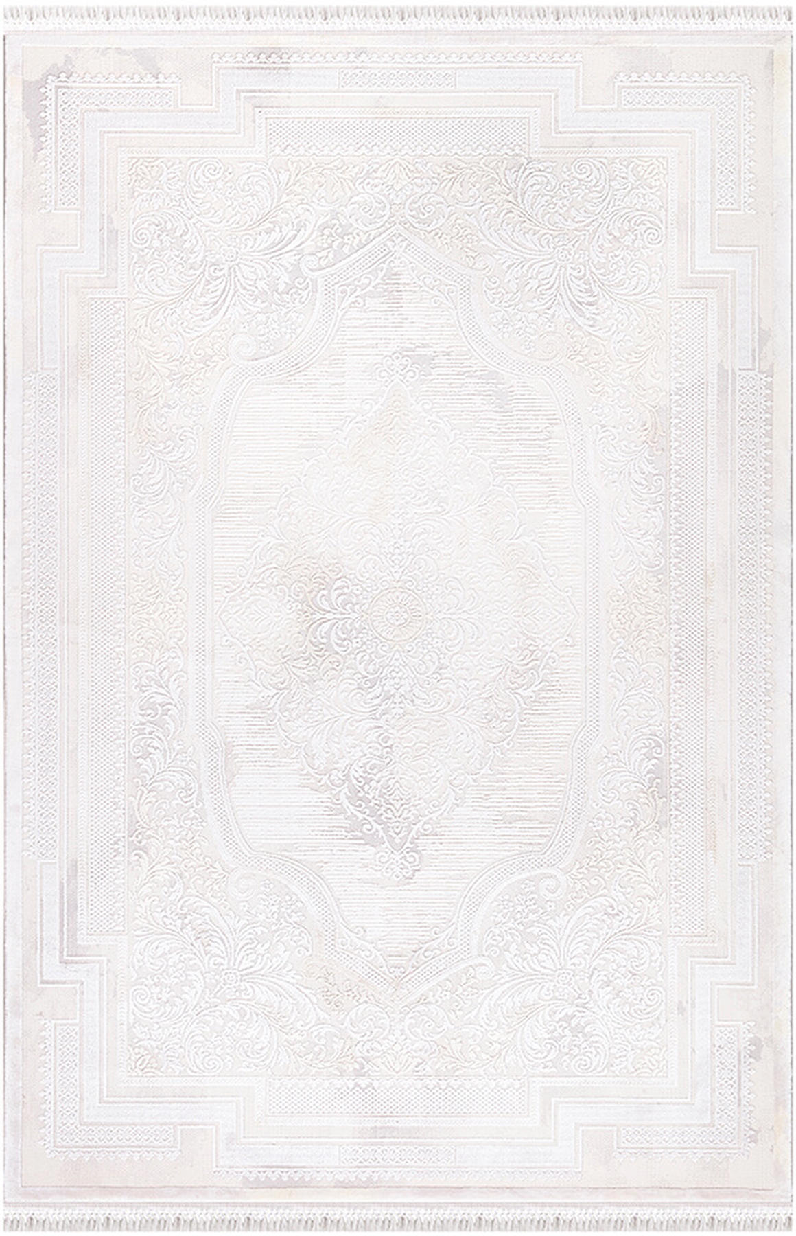 İpek Home Blossom 13453 Bej 10 mm Bambu Toz Tutmaz Yıkanabilir Orta Kaymaz Pamuk Taban Dikdörtgen Makine Dokuma Antre-Çocuk Odası-Salon-Yatak Odası Halısı 80x500 cm