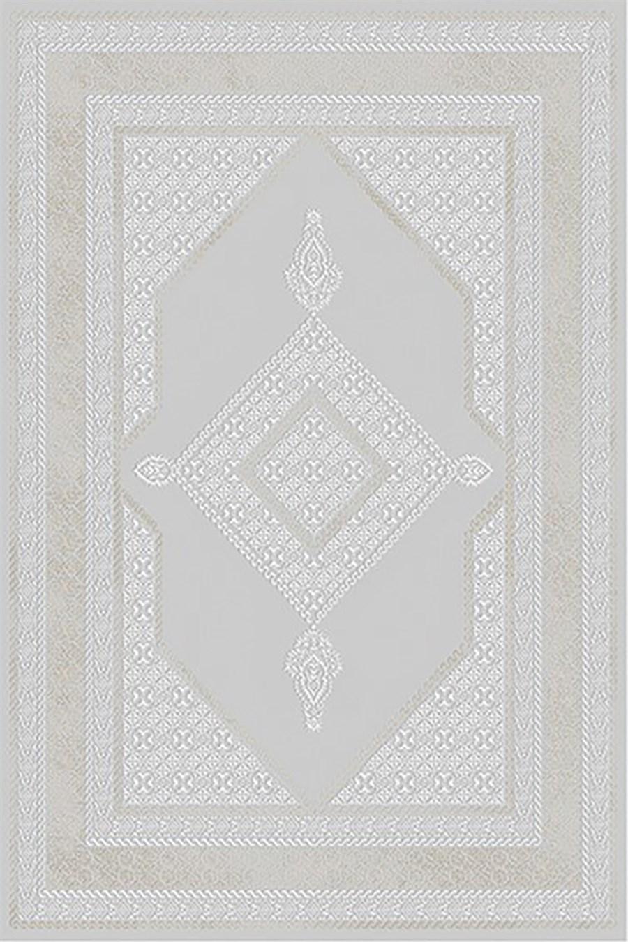 Kreasyon Halı Vavien 1377 Vizon 8 mm Polyester Antialerjenik Yıkanabilir İnce Kaymaz Pamuk Taban Dikdörtgen Makine Dokuma Salon Halısı 80x150 cm