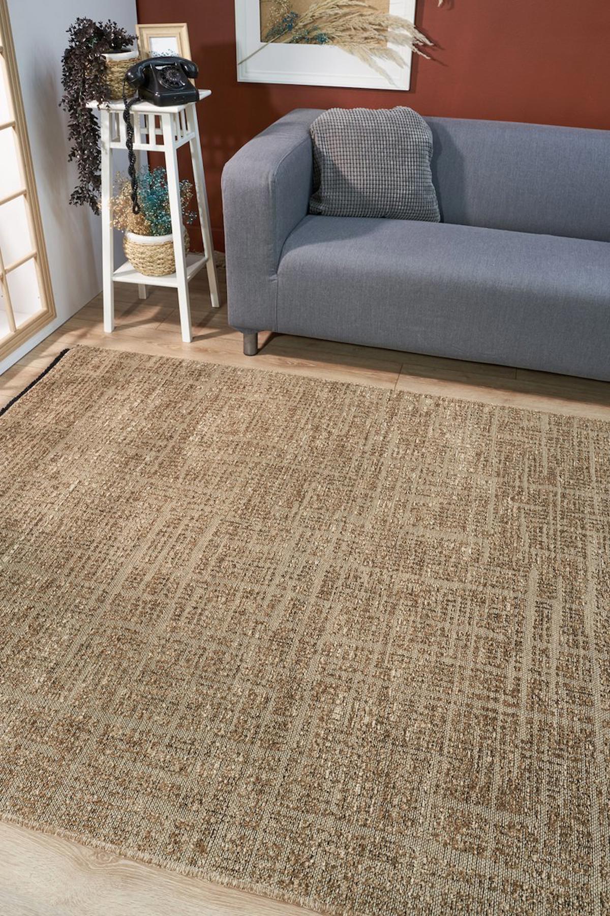 Apex Gloria 4017 Çok Renkli Viskon Yıkanabilir İnce Kaymaz Dikdörtgen Makine Dokuma Salon Halısı 160x230 cm