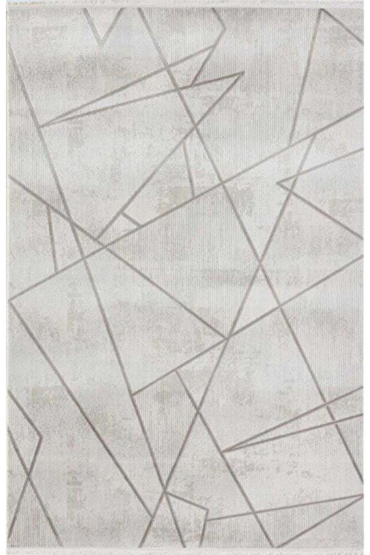 Gümüşsuyu Tierra 15169 Gri 7 mm Pamuk-Polyester Antibakteriyel Yıkanabilir İnce Kaymaz Taban Dikdörtgen Makine Dokuma Salon Halısı 100x200 cm