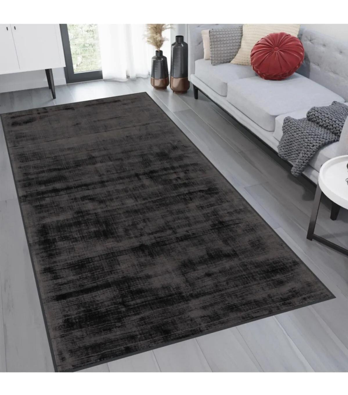 Rovigo Home RVG1219 Çok Renkli 8 mm Polyester Leke Tutmaz-Toz Tutmaz Yıkanabilir İnce Kaymaz Dot Taban Dikdörtgen Makine Dokuma Salon Halısı 120x180 cm