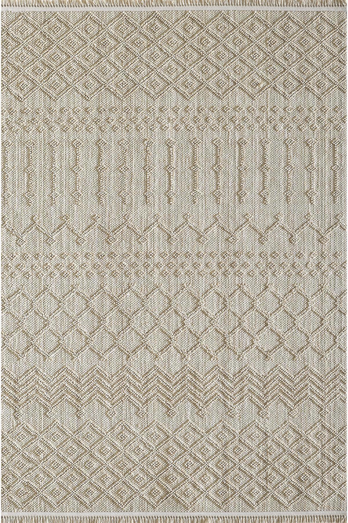 Royal Halı Jutty Kahverengi Polyester Toz Tutmaz Yıkanabilir Kalın Kaymaz Lateks Taban Dikdörtgen Makine Dokuma Salon Halısı 160x230 cm