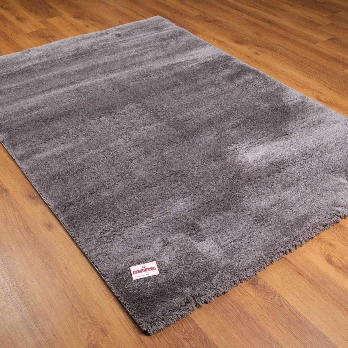 Eko Halı Comfort Gri 6 mm Akrilik Silinebilir Yıkanabilir İnce Kaymaz Dikdörtgen Makine Dokuma Salon Halısı 100x300 cm
