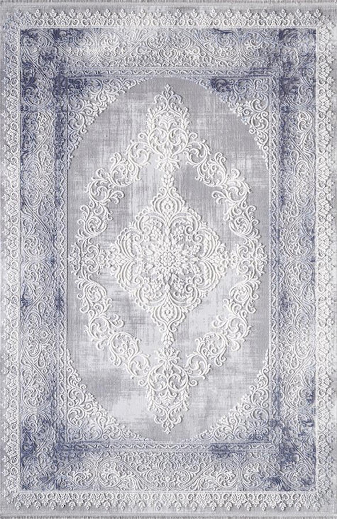 Artemis Halı Dior 5860A Krem Akrilik Yıkanabilir İnce Kaymaz Jüt Taban Dikdörtgen Makine Dokuma Salon Halısı 140x220 cm