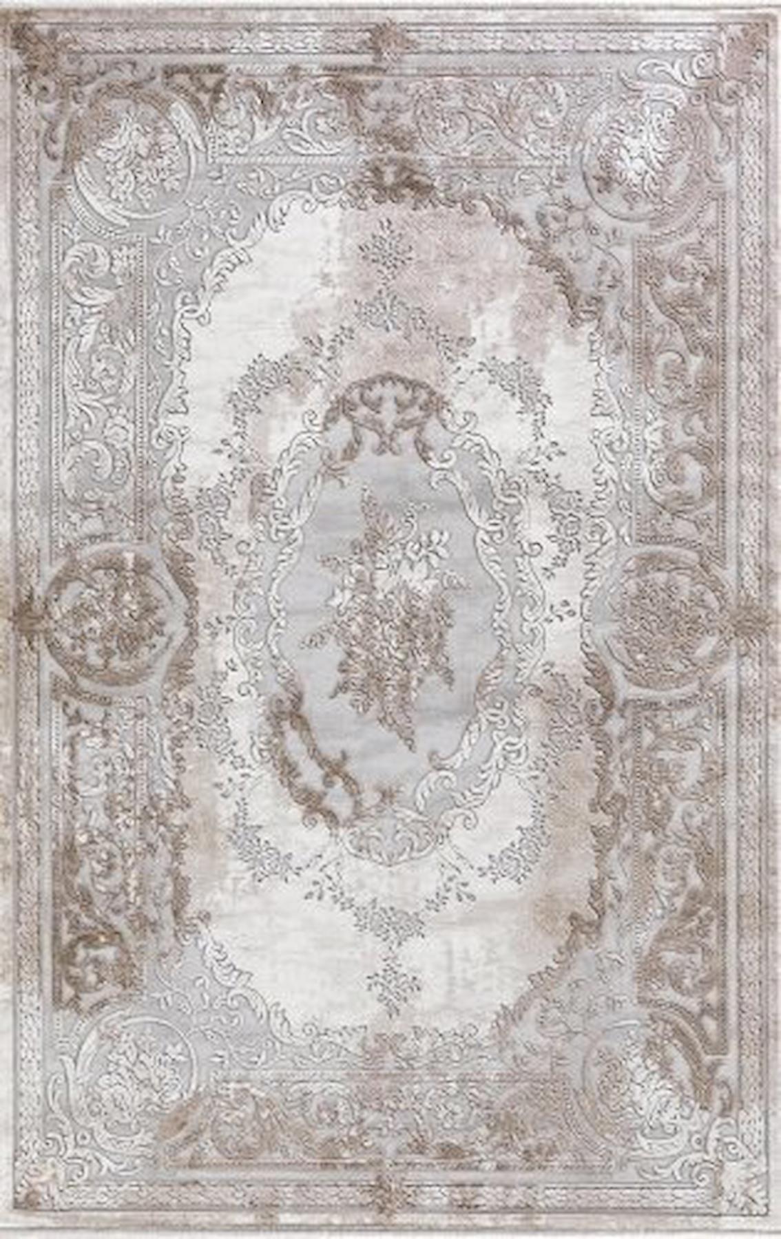 Merinos Therapy 19120 Krem 12 mm Viskon Yumuşak Yıkanabilir Kalın Kaymaz Dikdörtgen Makine Dokuma Salon Halısı 80x150 cm
