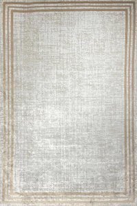 Merinos Diamond Nerissa Altın - Vizon 3 mm Akrilik Yıkanabilir İnce Kaymaz Dikdörtgen Makine Dokuma Salon Halısı 100x250 cm