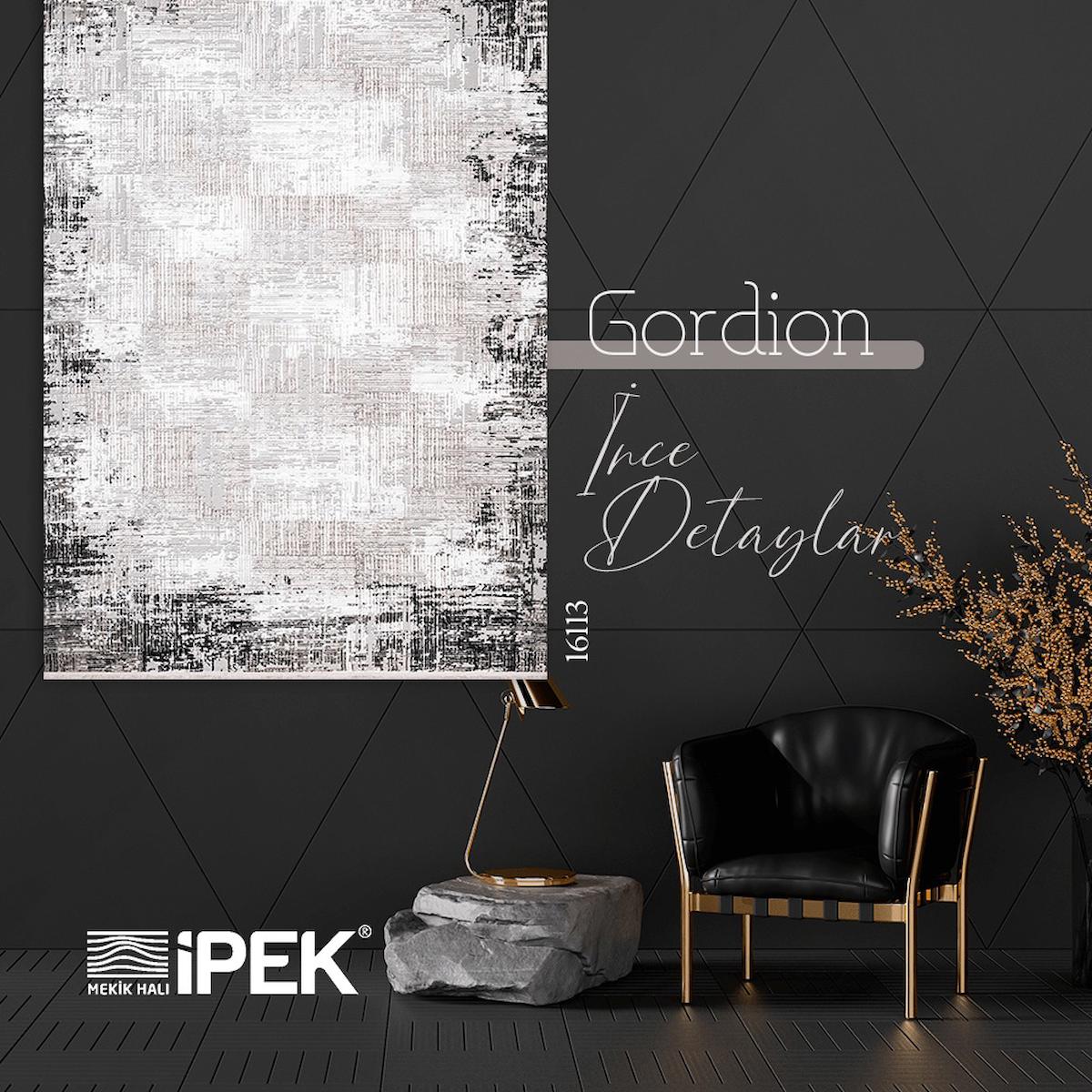 İpek Mekik Halı Gordion Çok Renkli 7 mm Polyester Antialerjenik-Antistatik Yıkanabilir Orta Kaymaz Pamuk Taban Dikdörtgen Makine Dokuma Antre-Çocuk Odası-Salon-Yatak Odası Halısı 100x200 cm