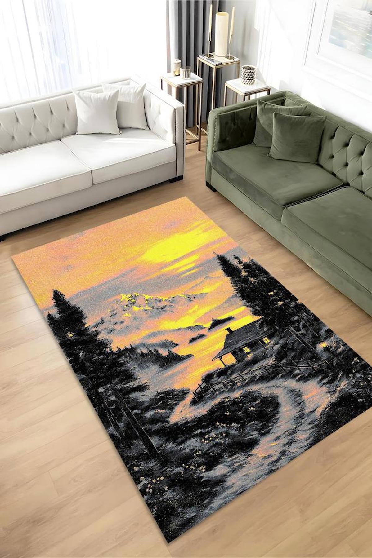 Homshtag Patika Krem 4 mm Pamuk Antistatik Yıkanabilir İnce Kaymaz Dikdörtgen Makine Dokuma Salon Halısı 100x700 cm