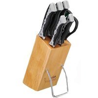 Master MTR-B02012 7 DeLuxe Parça Ahşap Takozlu Bıçak Seti