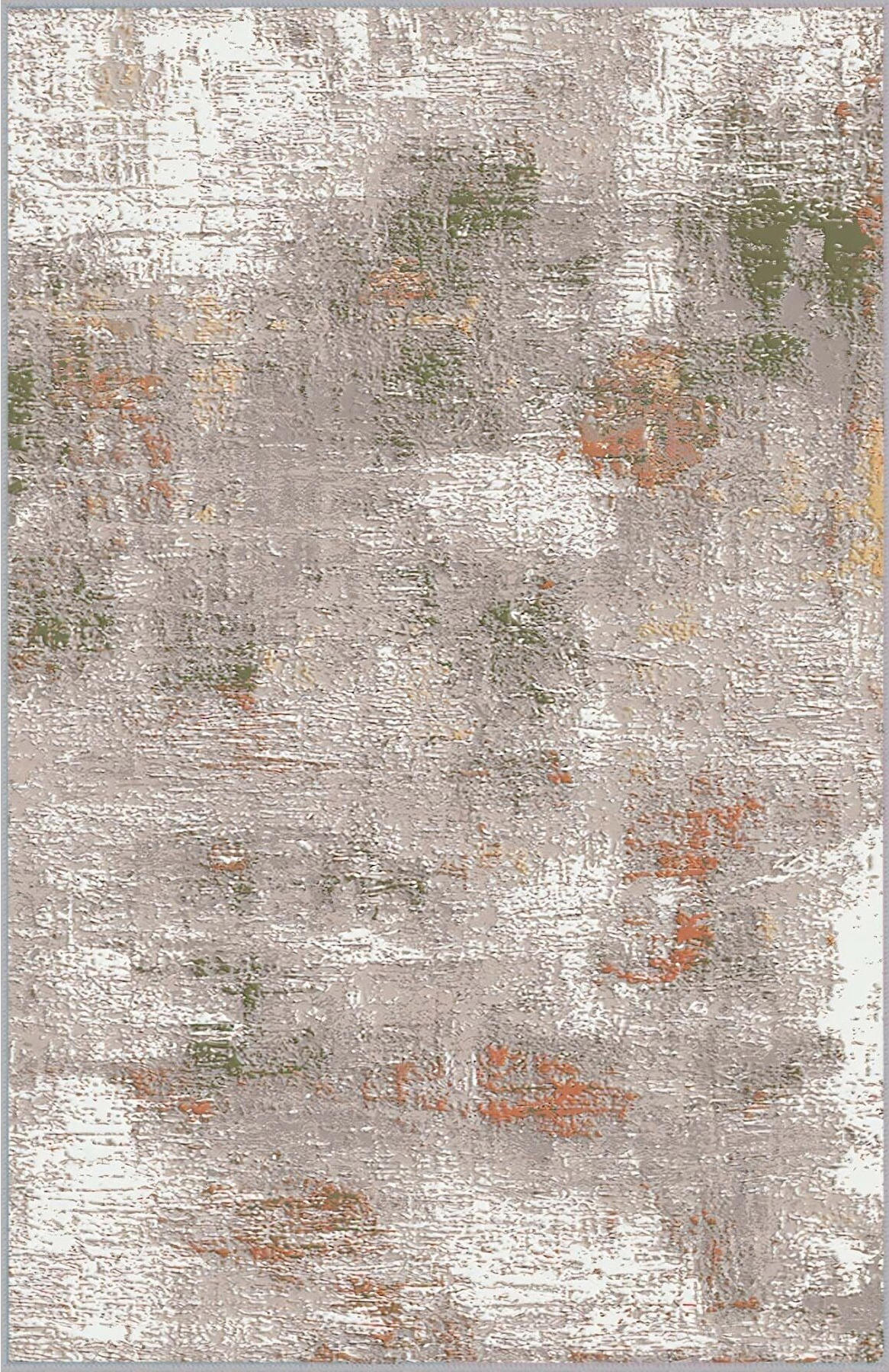 Rovigo Home RVG0531 Çok Renkli 8 mm Polyester Antibakteriyel-Leke Tutmaz-Toz Tutmaz Yıkanabilir İnce Kaymaz Dot Taban Dikdörtgen Makine Dokuma Salon Halısı 200x290 cm