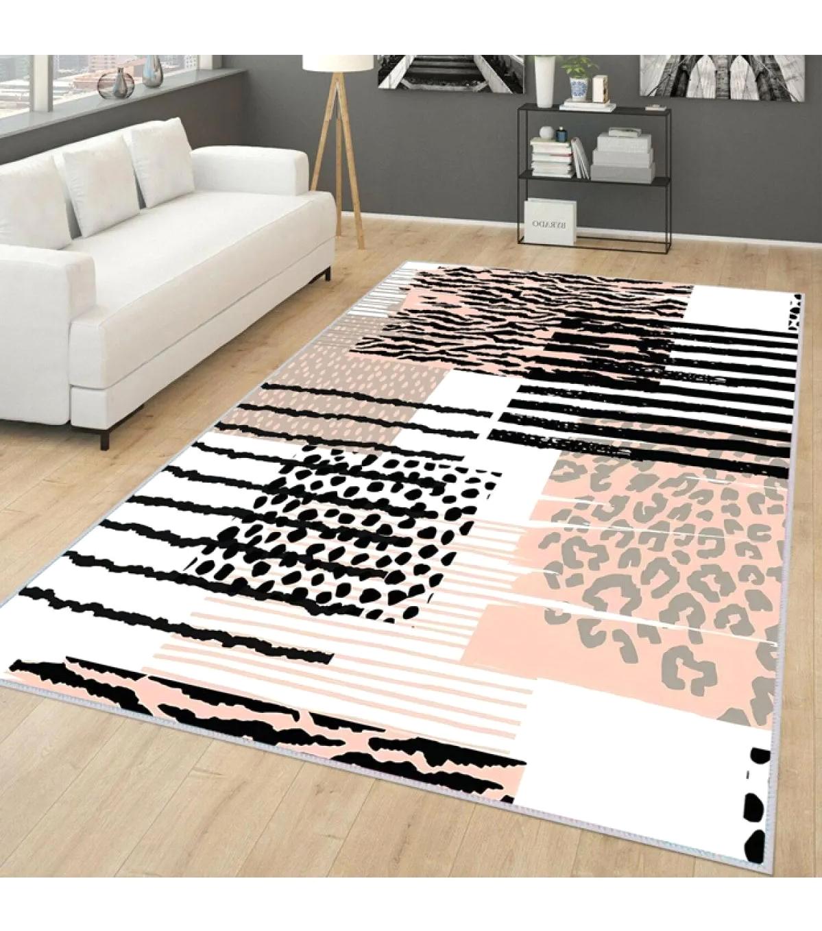 Rovigo Home RVG0238 Çok Renkli 8 mm Polyester Kaymaz Taban Dikdörtgen Halı 80x500 cm