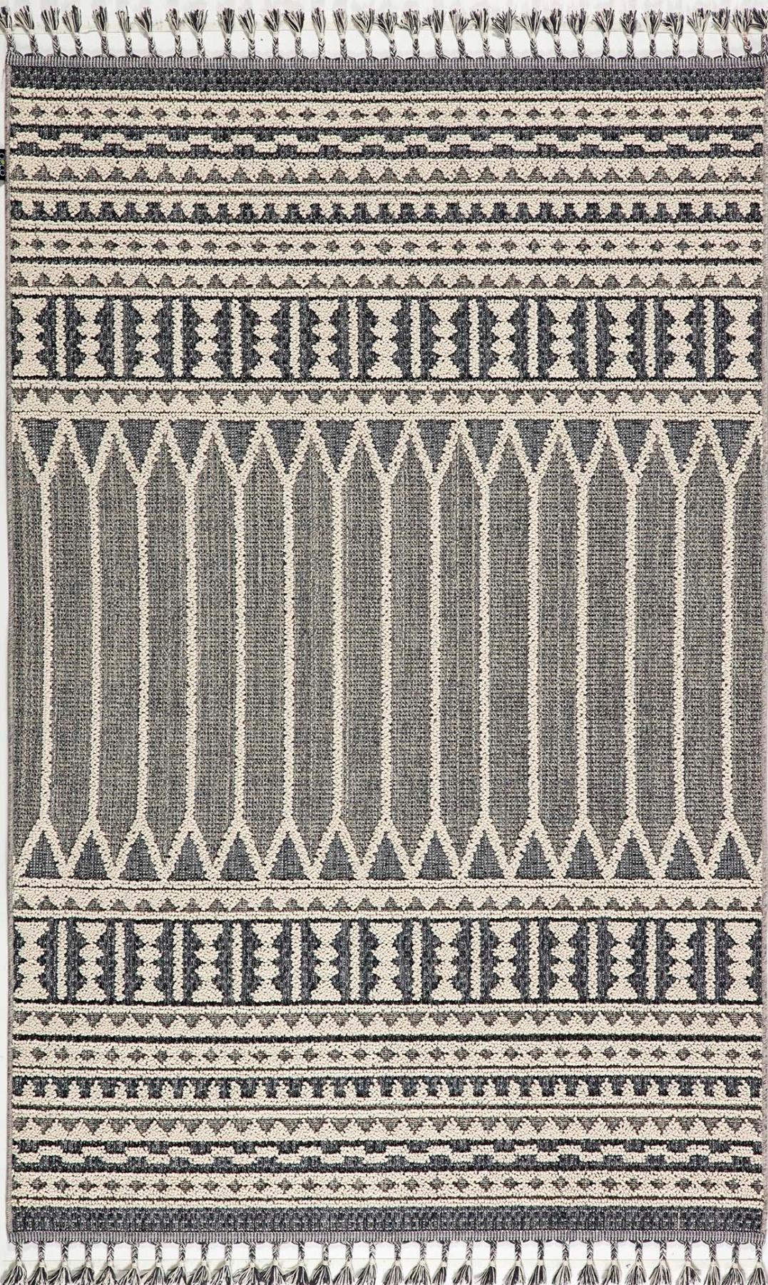 Gümüşsuyu Delta DDL12158 Çok Renkli 8 mm Polipropilen Toz Tutmaz Yıkanabilir Orta Kaymaz Dikdörtgen Makine Dokuma Salon Halısı 180x180 cm