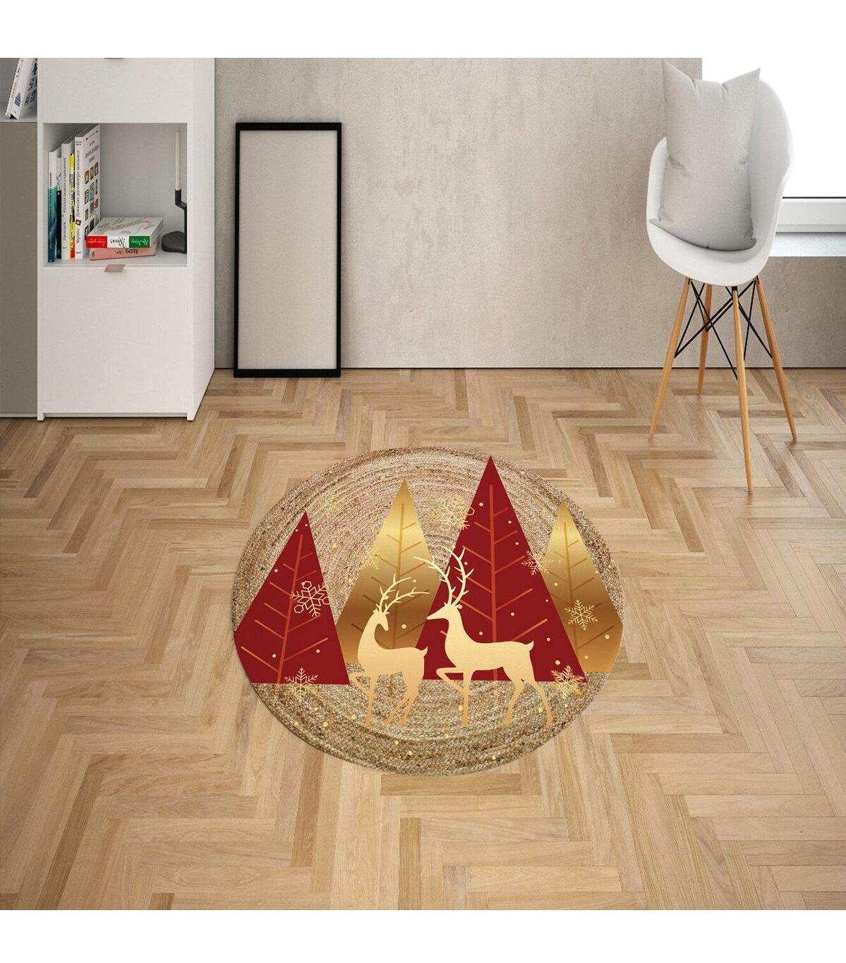 Doruklar Home Collection Çok Renkli 0.7 mm Polyester Leke Tutmaz-Toz Tutmaz Yıkanabilir Orta Kaymaz Dot Taban Dikdörtgen Makine Dokuma Antre-Salon Halısı 80x300 cm