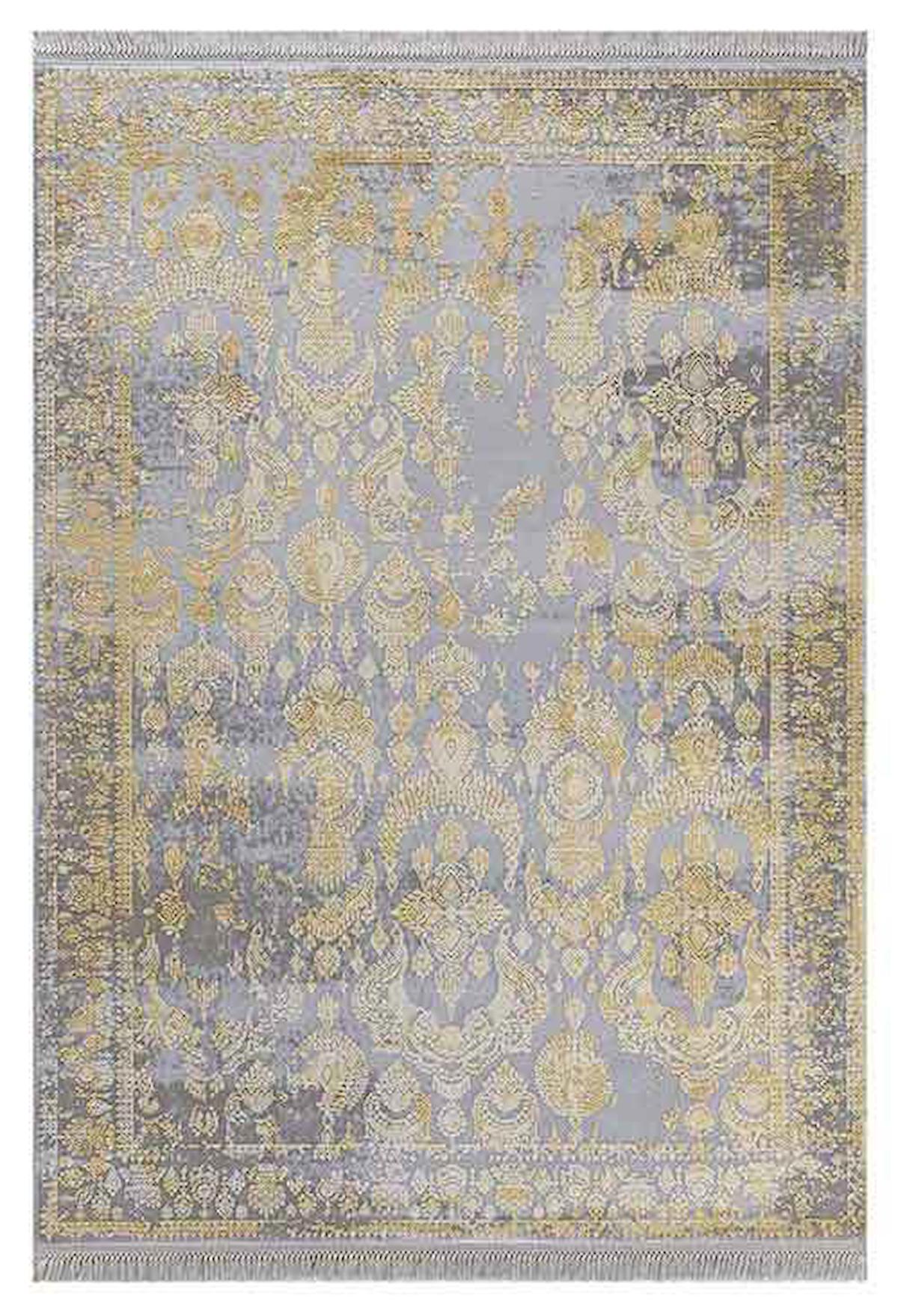 Artemis Halı Inspiration 650F Çok Renkli Akrilik Yıkanabilir İnce Kaymaz Jüt Taban Dikdörtgen Makine Dokuma Salon Halısı 60x100 cm