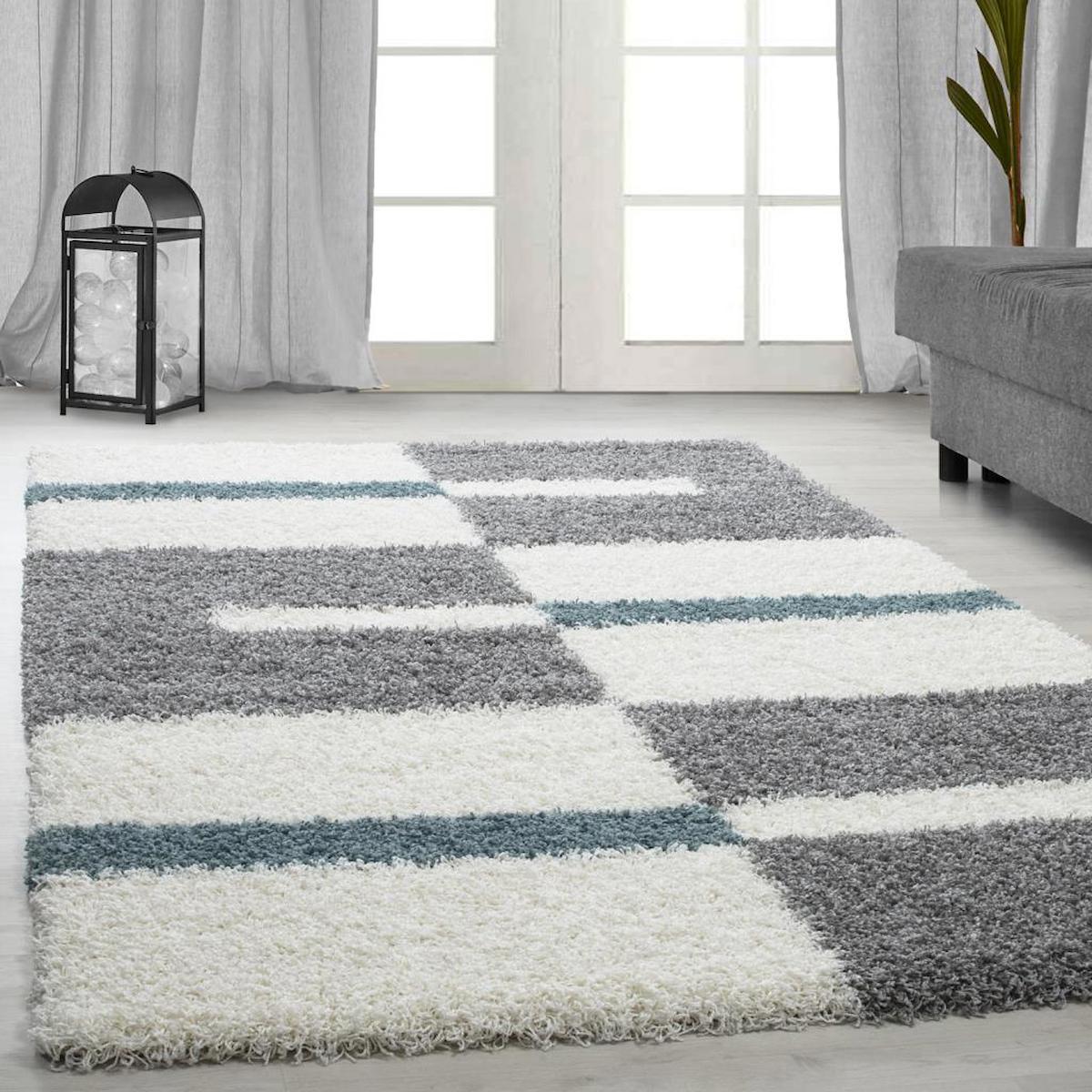 Red Halı Turkuaz 30 mm Polipropilen Antibakteriyel Yıkanabilir Kalın Kaymaz Jüt Taban Dikdörtgen Makine Dokuma Salon Halısı 120x200 cm
