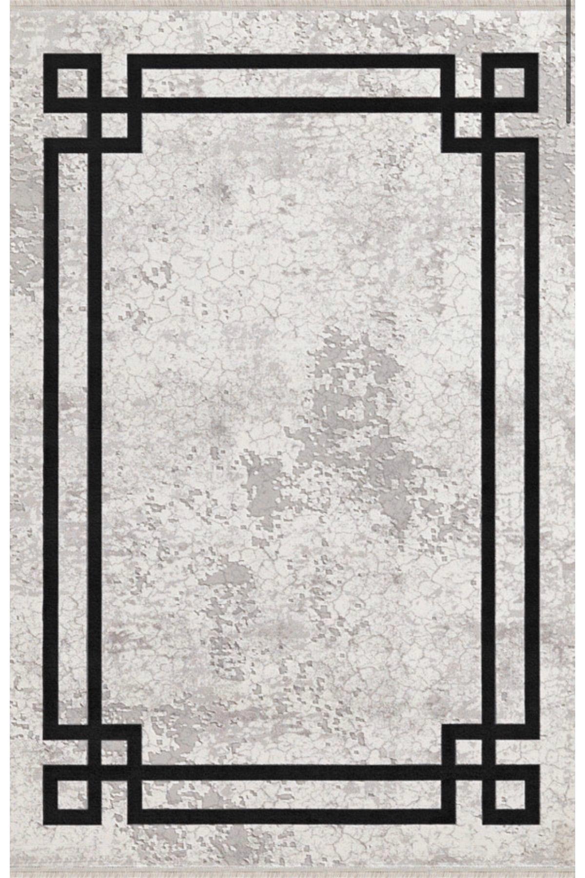 Merinos Therapy 33260 Krem 12 mm Akrilik Antibakteriyel Yıkanabilir İnce Kaymaz Dikdörtgen Makine Dokuma Salon Halısı 160x300 cm