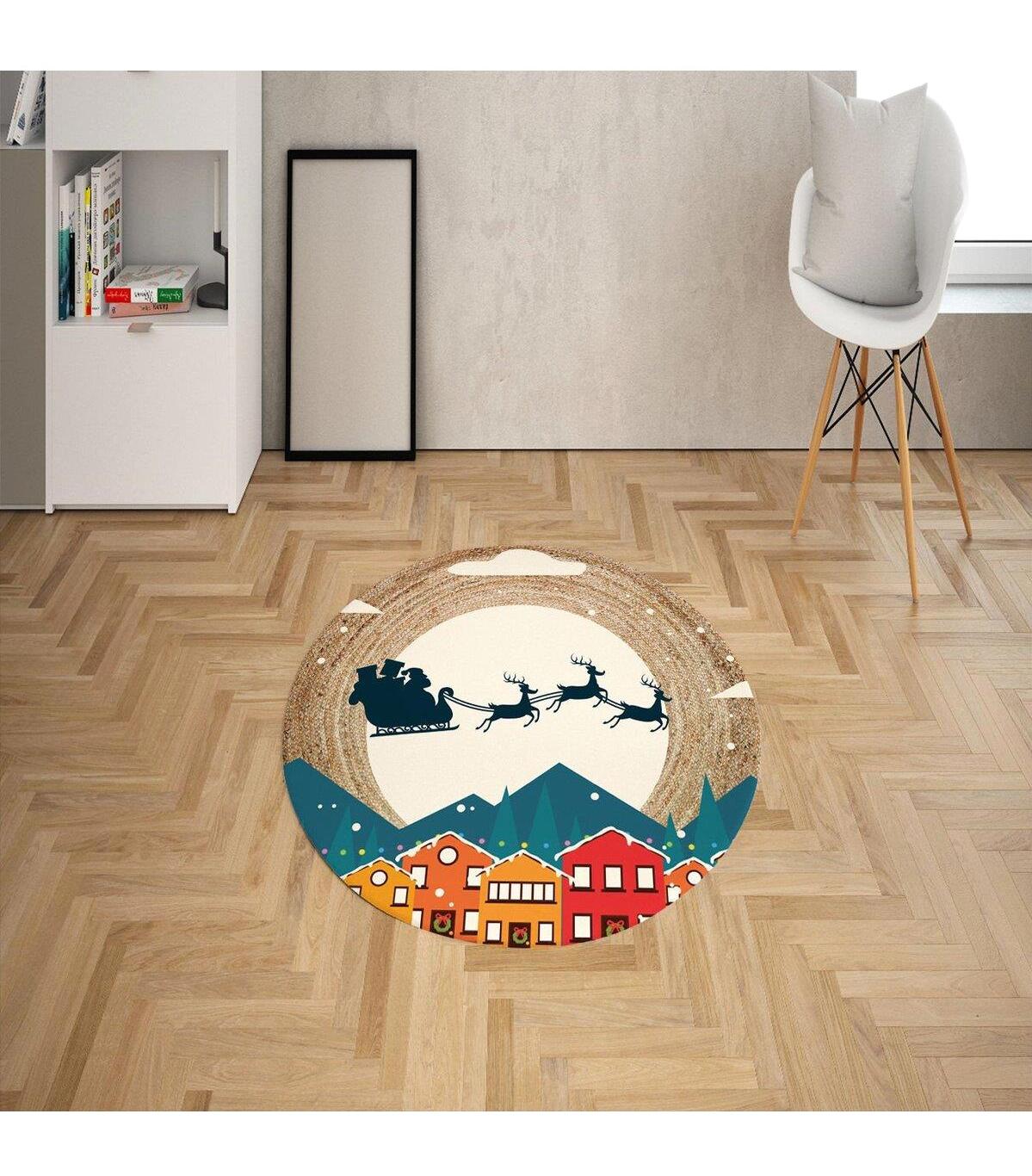 Doruklar Home Collection Krem 0.7 mm Polyester Antibakteriyel-Leke Tutmaz-Toz Tutmaz Yıkanabilir Orta Kaymaz Dot Taban Hayvan Desenli Dikdörtgen Makine Dokuma Antre-Salon Halısı 180x280 cm