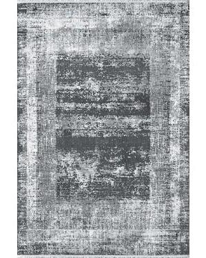 Royal Halı BABIL BX09B Gri 7 mm Akrilik Toz Tutmaz Yıkanabilir İnce Kaymaz Lateks Taban Dikdörtgen Makine Dokuma Salon Halısı 120x180 cm