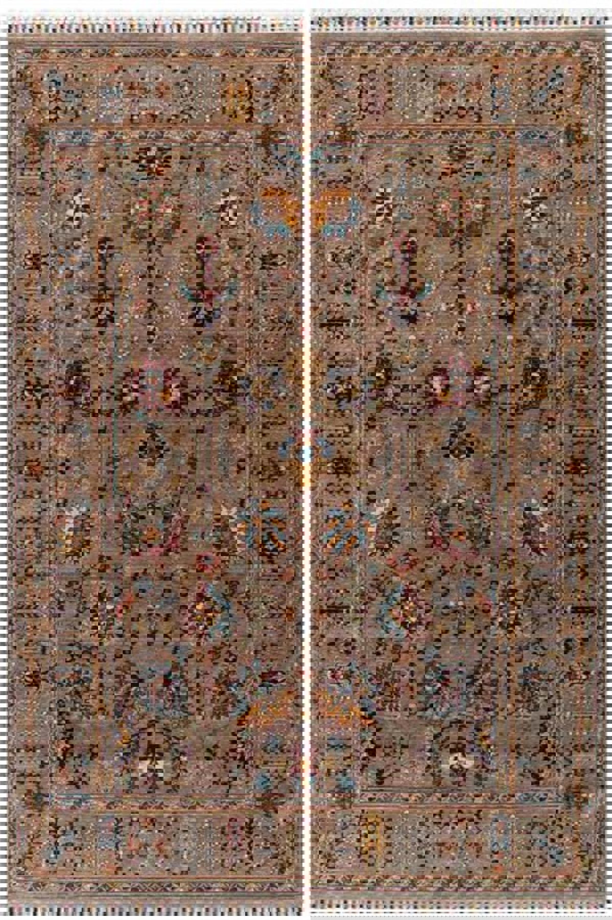 Çam Halı Sultani 805 Vizon 14 mm Yün Silinebilir Yıkanabilir Kalın Dikdörtgen El Dokuması Salon Halısı 180x180 cm