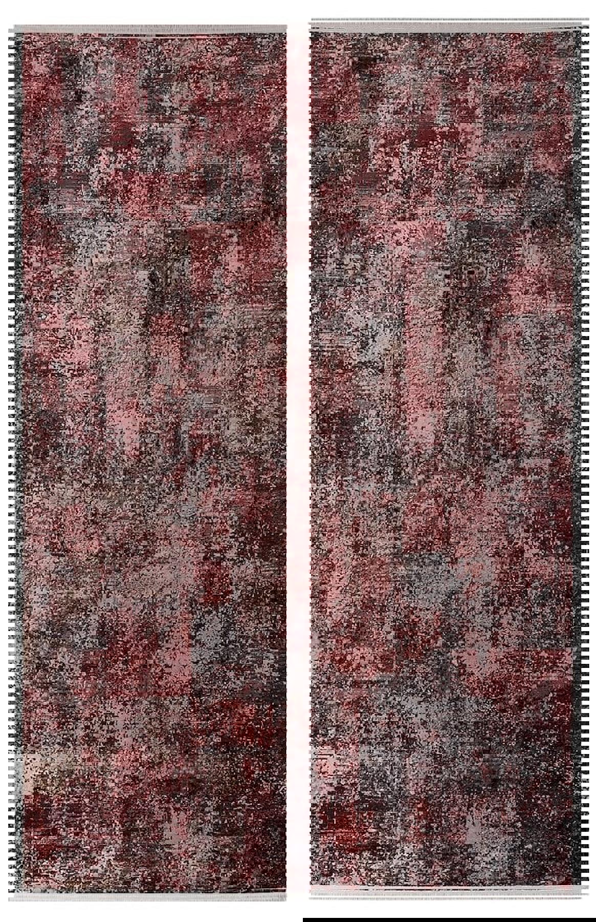 Sanat Halı Oasis 1872 Çok Renkli 7 mm Pamuk Antibakteriyel Yıkanabilir Kalın Kaymaz Lateks Taban Dikdörtgen Makine Dokuma Salon Halısı 160x230 cm