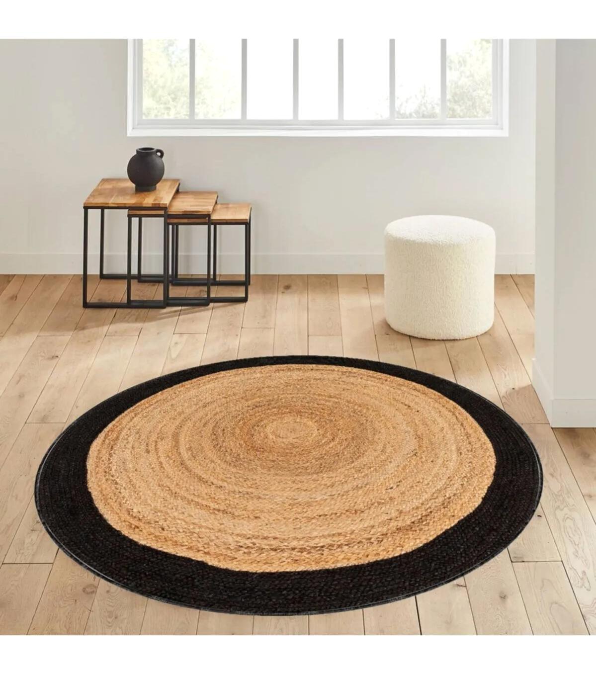 Rovigo Home RVG7031 Krem 8 mm Polyester Antibakteriyel-Leke Tutmaz-Toz Tutmaz Yıkanabilir İnce Kaymaz Dot Taban Yuvarlak Makine Dokuma Salon Halısı 80x150 cm