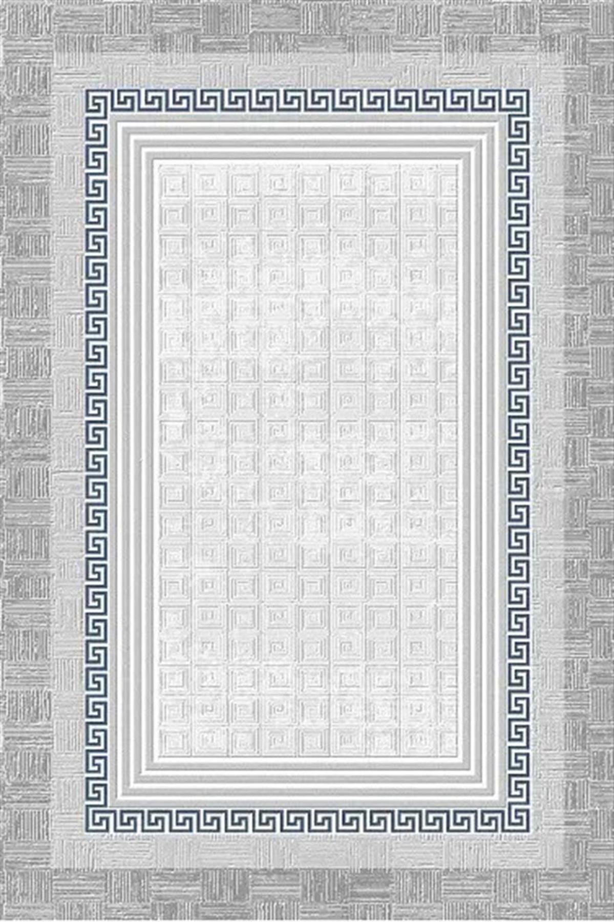 Kreasyon Halı Universal A0307 Krem 8 mm Akrilik Yıkanabilir Kalın Kaymaz Pamuk Taban Dikdörtgen Makine Dokuma Salon Halısı 160x230 cm