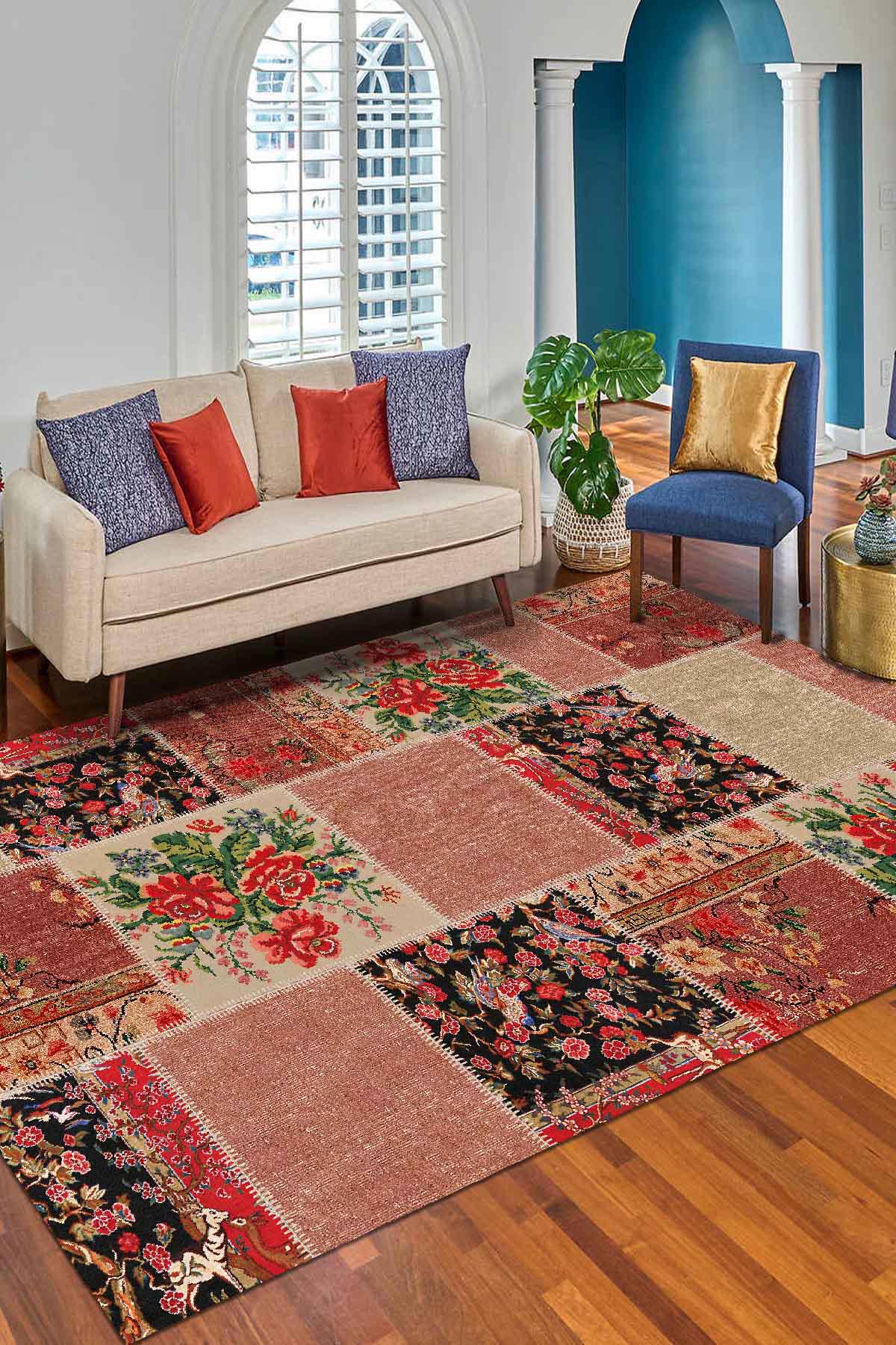 Aida Home Zelda Krem 0.5 mm Pamuk Antialerjenik Yıkanabilir İnce Kaymaz Şönil Taban Dikdörtgen Makine Dokuma Antre-Çocuk Odası-Salon-Yatak Odası Halısı 80x150 cm