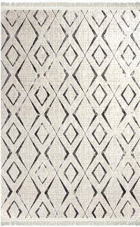 Toprak Halı Mars 10635 Çok Renkli 6 mm Polyester Toz Tutmaz Yıkanabilir İnce Dikdörtgen Makine Dokuma Antre-Oturma Odası-Salon-Yatak Odası Halısı 160x230 cm