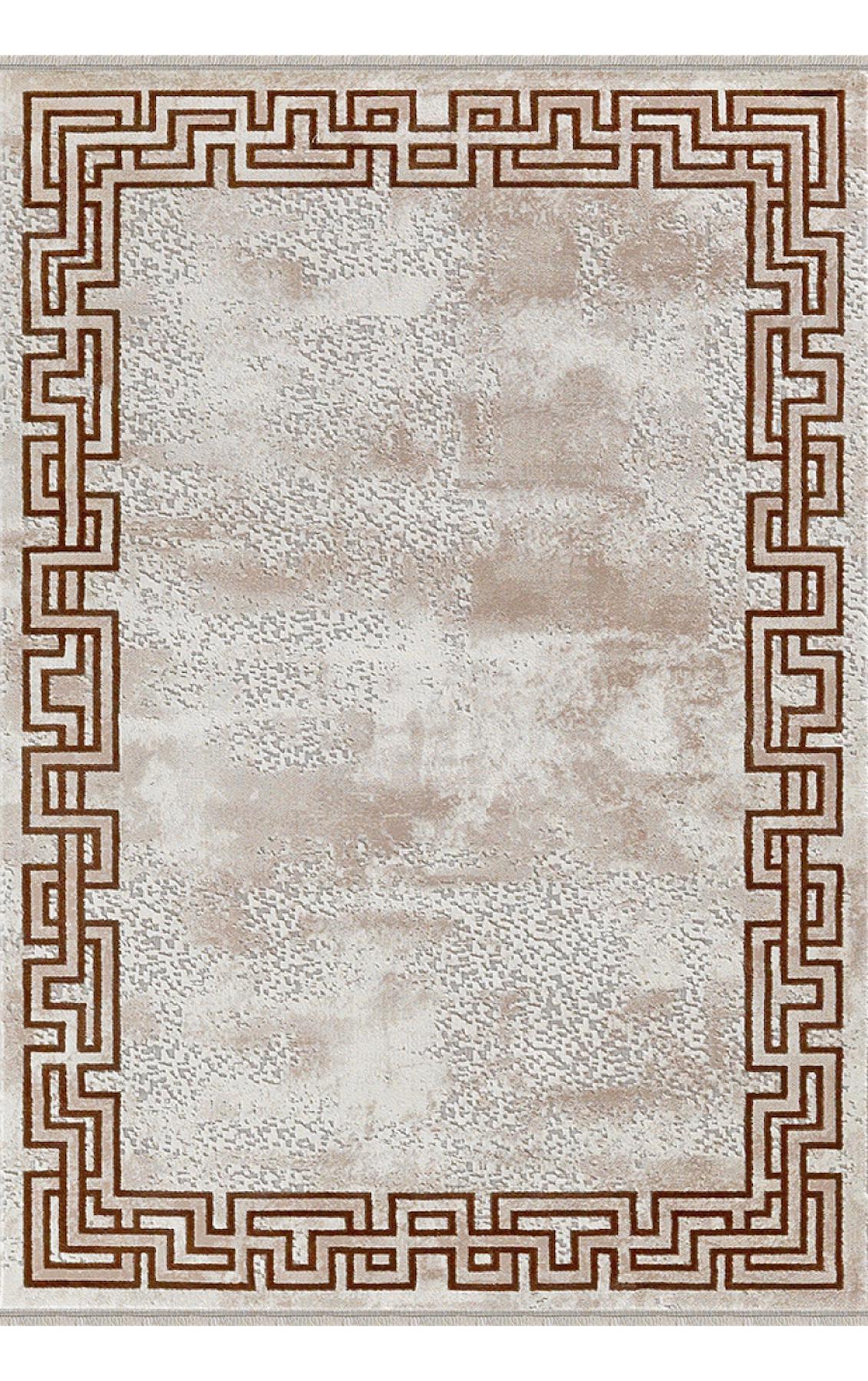 Dinarsu Electra 34219 Gri 11 mm Akrilik Silinebilir Yıkanabilir Orta Kaymaz Dikdörtgen Makine Dokuma Oturma Odası-Salon Halısı 100x150 cm