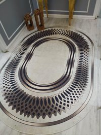 Doruklar Home Collection Çok Renkli 0.8 mm Mikropolyester Leke Tutmaz Yıkanabilir İnce Kaymaz Dikdörtgen Makine Dokuma Salon Halısı 100x300 cm