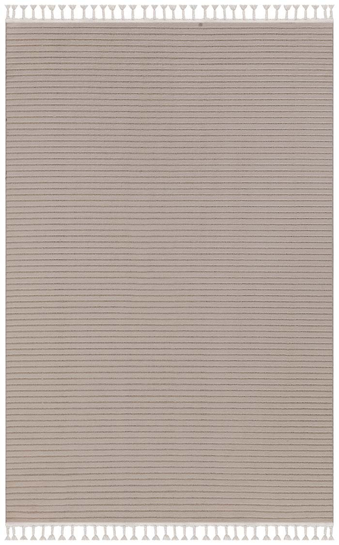 İpek Mekik Halı Shazam 2360A Krem 10 mm Polyester Yıkanabilir Orta Kaymaz Pamuk Taban Geometrik Dikdörtgen Makine Dokuma Antre-Çocuk Odası-Salon-Yatak Odası Halısı 80x200 cm