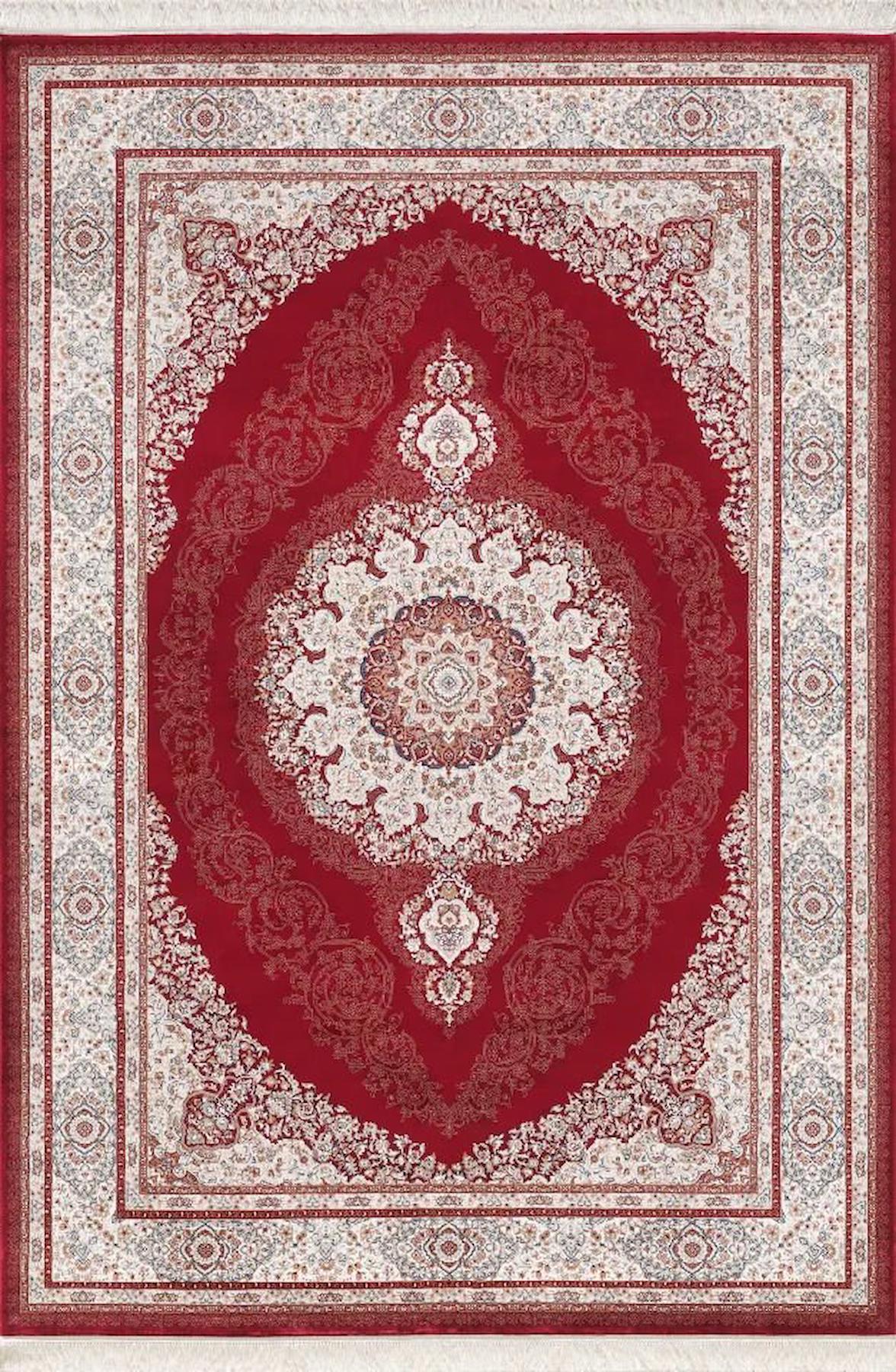 Pierre Cardin Persia YZ01A Krem 0.8 mm Akrilik Yumuşak Yıkanabilir İnce Kaymaz Dikdörtgen Makine Dokuma Salon Halısı 200x400 cm