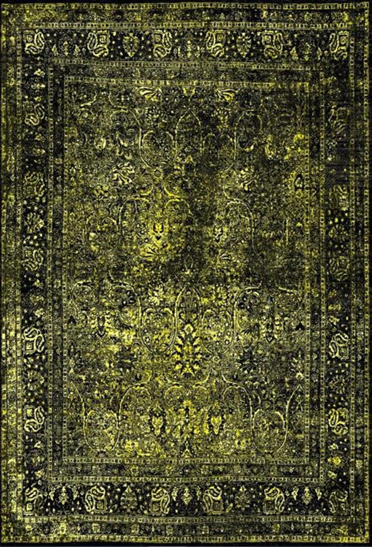 Elexsus Loca 3112 Çok Renkli 8 mm Viskon Silinebilir Yıkanabilir Orta Kaymaz Dikdörtgen Makine Dokuma Oturma Odası-Salon Halısı 160x230 cm