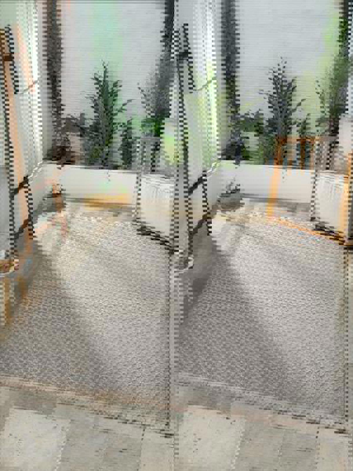 Çam Halı Solo EF003A Bej 9 mm Polyester Silinebilir Yıkanabilir Orta Dikdörtgen Makine Dokuma Salon Halısı 160x230 cm