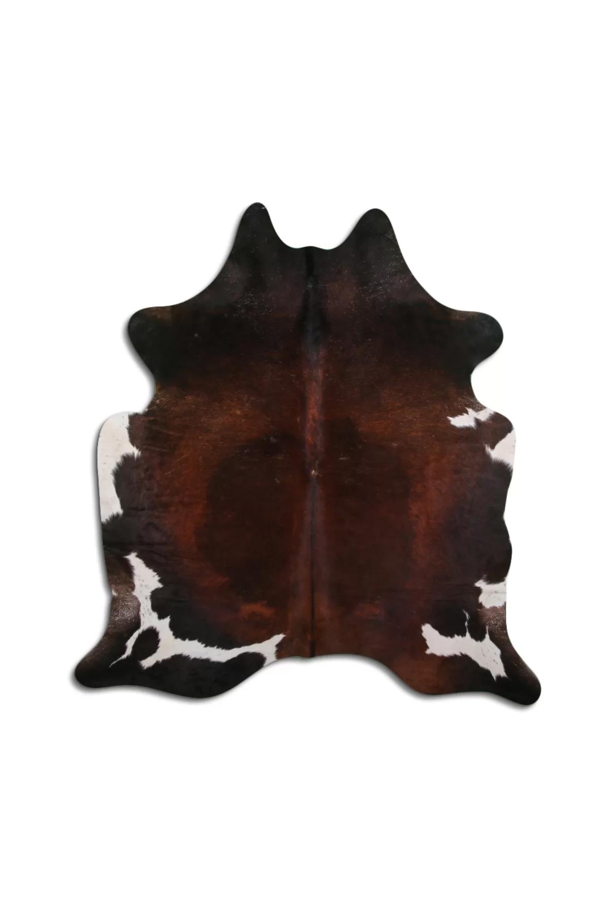 Fiesta Leather Art 102995 Krem 51 mm Deri Toz Tutmaz Yıkanabilir İnce Kaymaz Deri Taban Oval Makine Dokuma Salon Halısı 180x300 cm