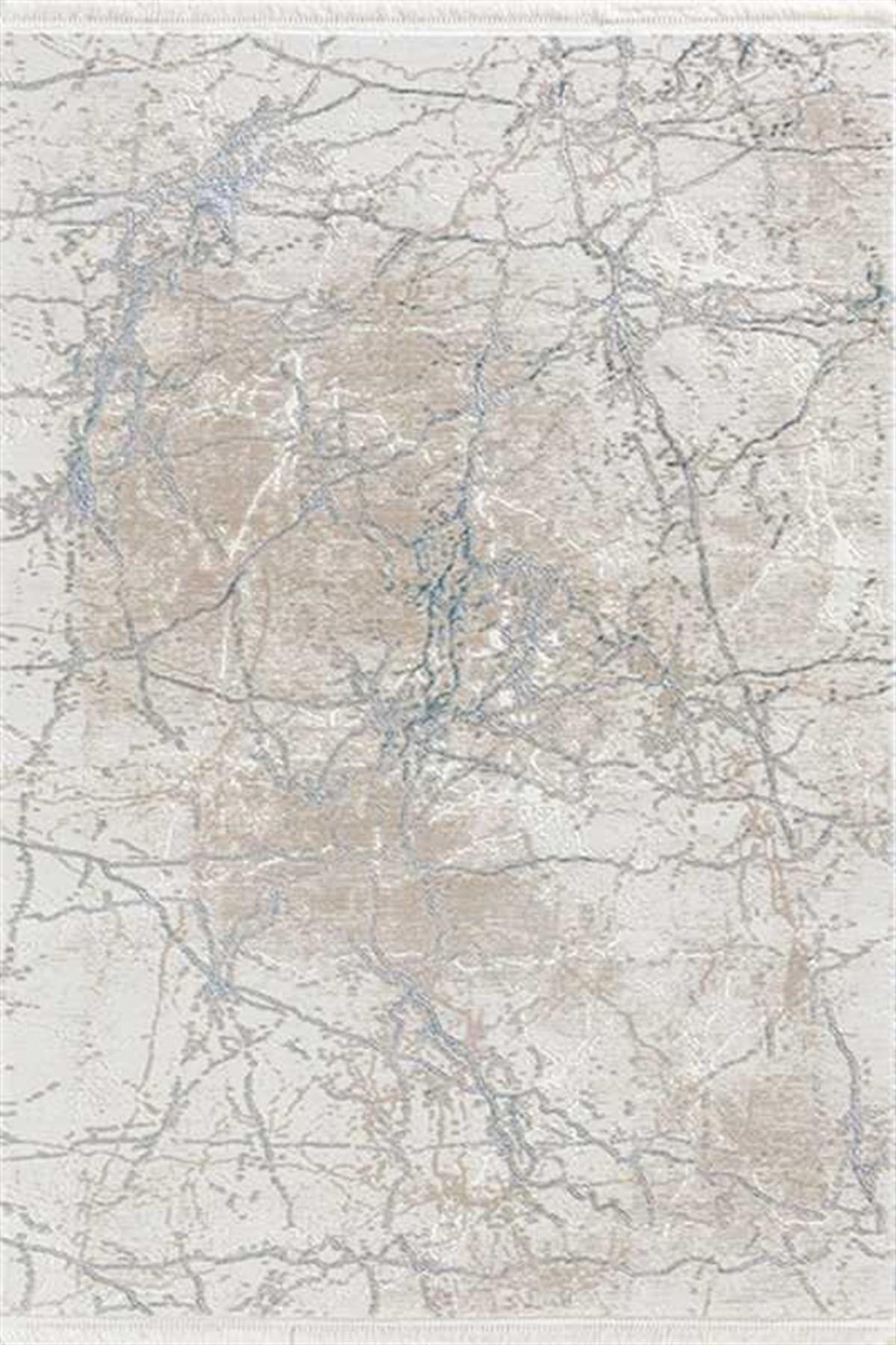 Efsane Halı Vento VE005063 Mavi 12 mm Akrilik Silinebilir Yıkanabilir Orta Kaymaz Dikdörtgen Makine Dokuma Salon Halısı 100x300 cm