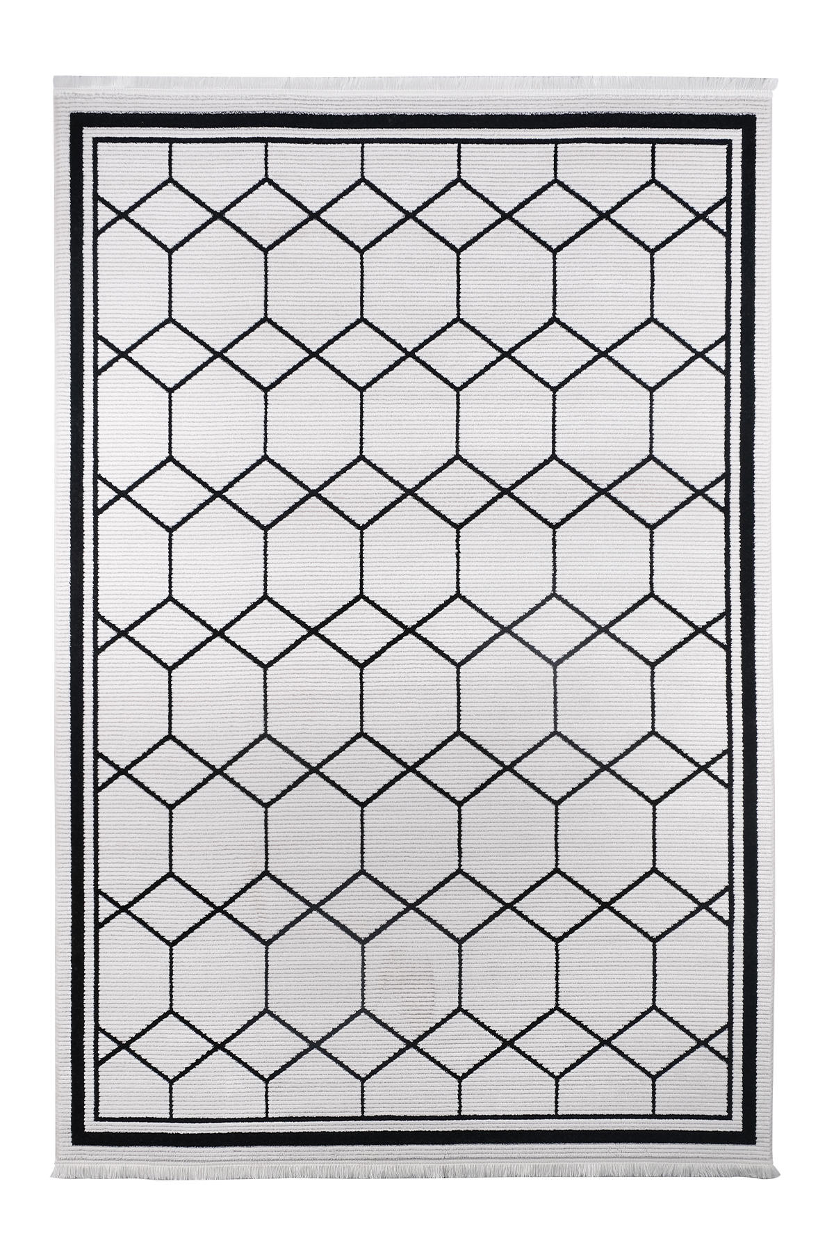 Vivaldi Vivaldi Art Deco 1012S Çok Renkli 0.6 mm Akrilik Yıkanabilir İnce Kaymaz Jüt Taban Dikdörtgen Makine Dokuma Salon Halısı 180x180 cm