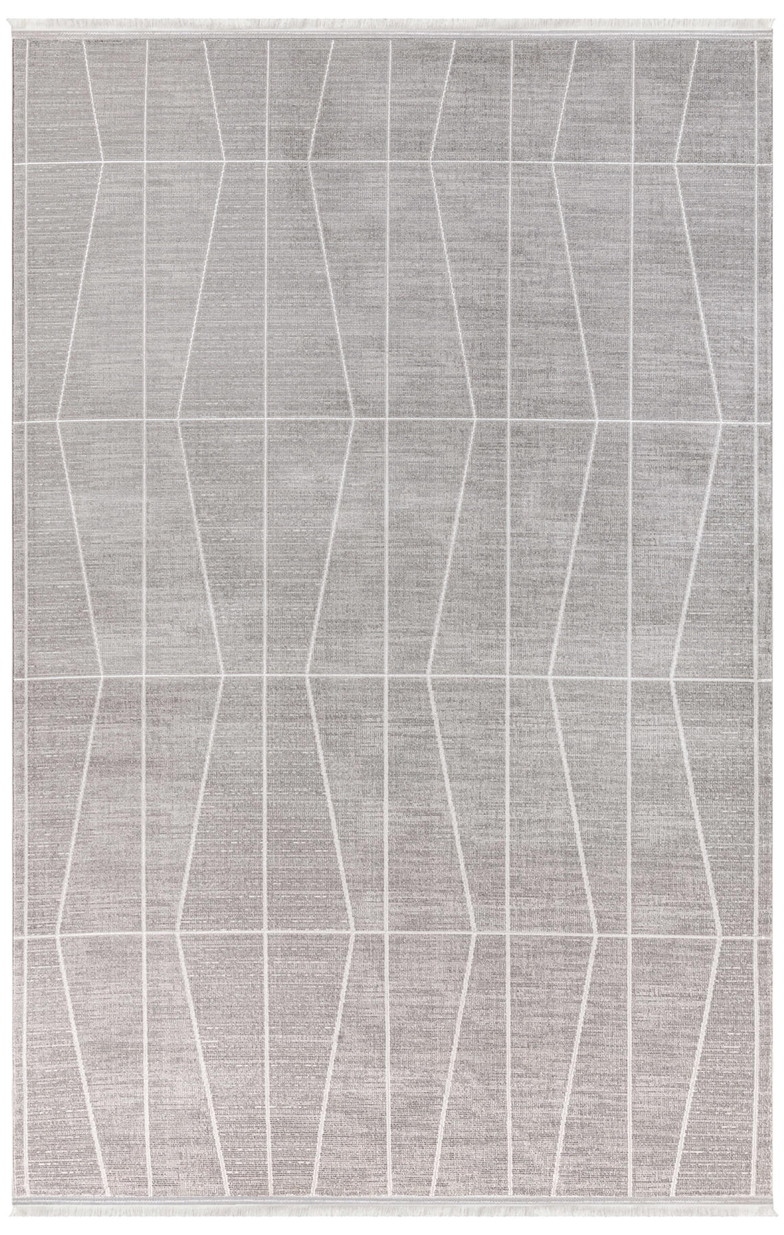 İpek Home Sihir 17419 Beyaz-Gri 6 mm Polyester Toz Tutmaz Yıkanabilir İnce Kaymaz Pamuk Taban Dikdörtgen Makine Dokuma Antre-Çocuk Odası-Salon-Yatak Odası Halısı 80x150 cm