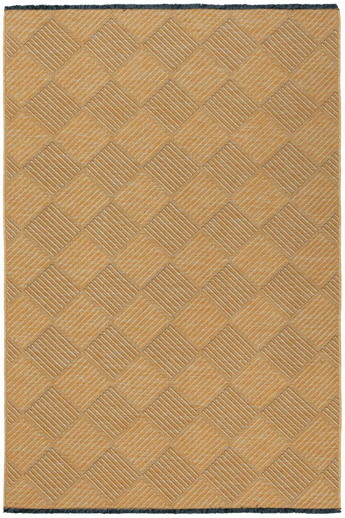 Tuğra Halı Rixos Torino TN08 Kahverengi 7 mm Polyester Yıkanabilir Kalın Kaymaz Taban Dikdörtgen Makine Dokuma Salon Halısı 120x180 cm