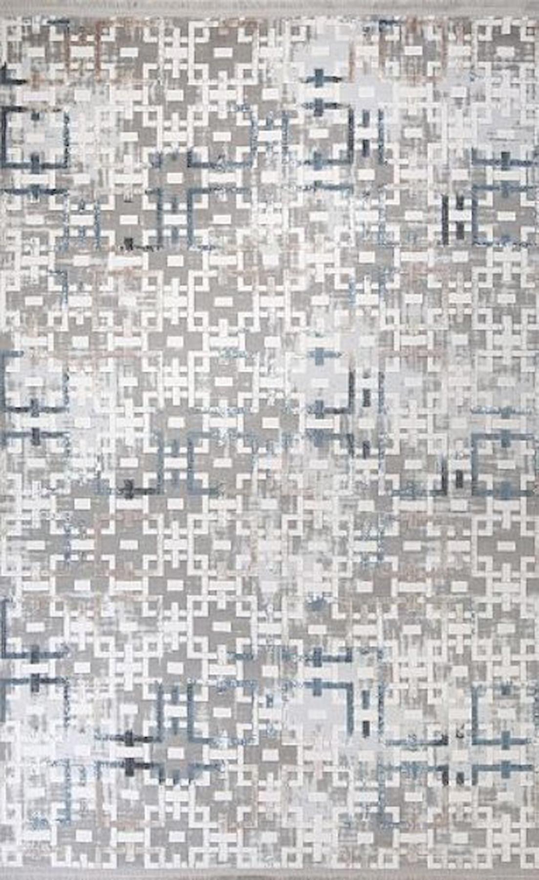 Gabardin Halı Mabel 0344A Çok Renkli 0.8 mm Akrilik Antibakteriyel Yıkanabilir Kaymaz Dikdörtgen Makine Dokuma Salon Halısı 200x300 cm