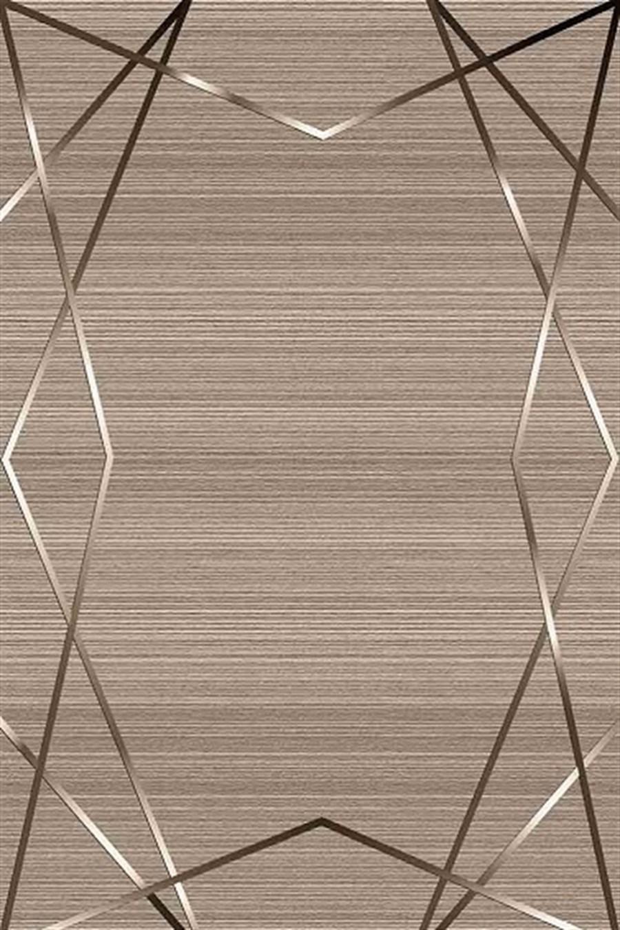 Kreasyon Halı Pandora 2715 Vizon 5 mm Polyester Yıkanabilir Kalın Kaymaz Pamuk Taban Dikdörtgen Makine Dokuma Salon Halısı 160x230 cm