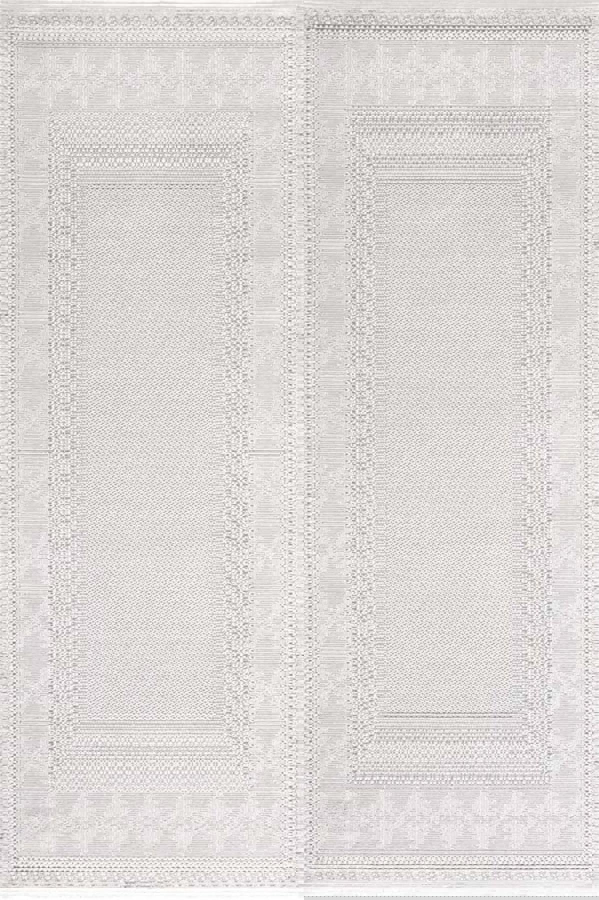 Enti Halı Lavin 4803 Beyaz 10 mm Akrilik Silinebilir Yıkanabilir Orta Dikdörtgen Makine Dokuma Salon Halısı 160x230 cm