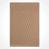 Crea Halı Belen BR003 Krem 4 mm Polipropilen Toz Tutmaz Yıkanabilir İnce Pamuk Taban Dikdörtgen Makine Dokuma Salon Halısı 100x200 cm