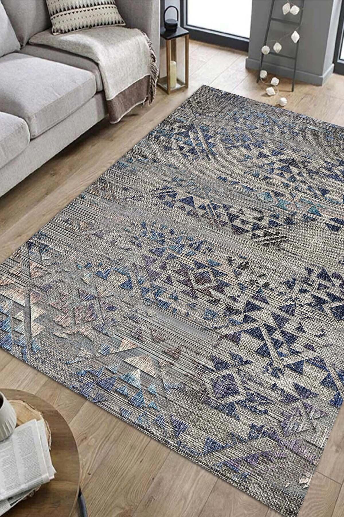 Latte Dizayn Asia Krem 0.5 mm Pamuk Yıkanabilir İnce Kaymaz Jüt Taban Dikdörtgen Makine Dokuma Salon Halısı 80x200 cm