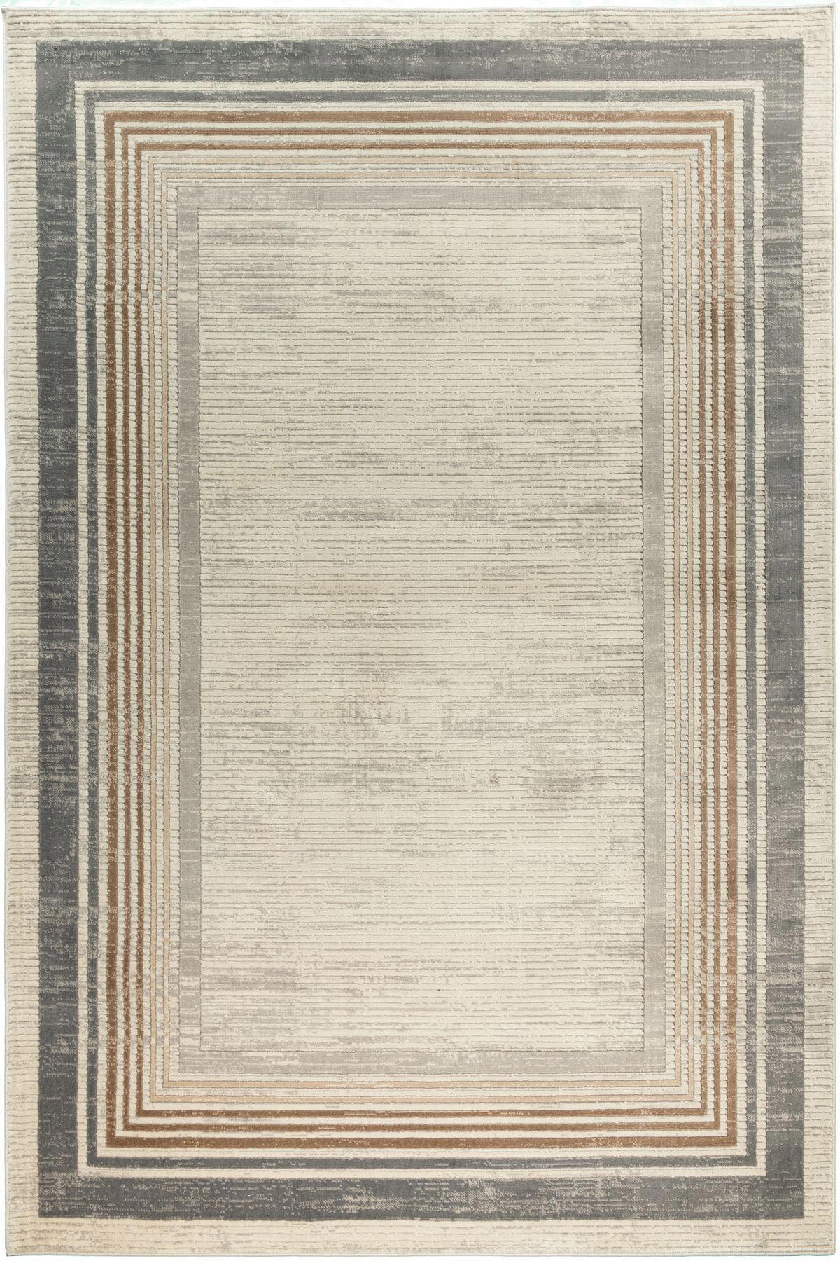 Tuğra Halı Rixos Carisma CR08 Krem 7 mm Polyester Yıkanabilir Kalın Kaymaz Taban Dikdörtgen Makine Dokuma Salon Halısı 200x290 cm