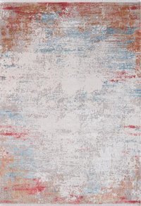 Elexsus Olimpos 1945 Krem 8 mm Viskon Silinebilir Yıkanabilir Orta Kaymaz Dikdörtgen Makine Dokuma Oturma Odası-Salon Halısı 100x200 cm